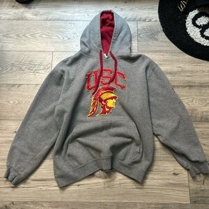 USC Gray and Red Hoodie